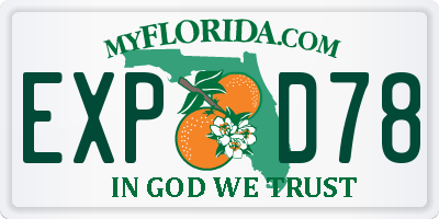 FL license plate EXPD78