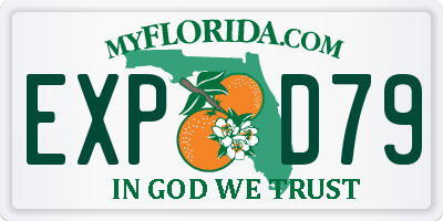 FL license plate EXPD79