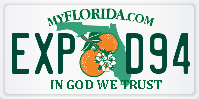 FL license plate EXPD94