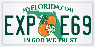 FL license plate EXPE69