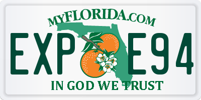 FL license plate EXPE94