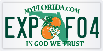FL license plate EXPF04
