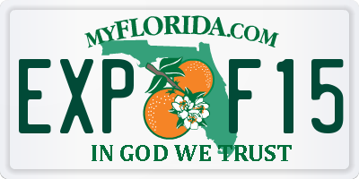FL license plate EXPF15