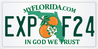 FL license plate EXPF24