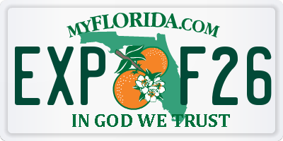 FL license plate EXPF26