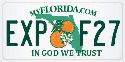 FL license plate EXPF27