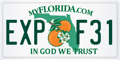 FL license plate EXPF31