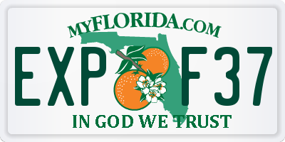FL license plate EXPF37