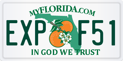 FL license plate EXPF51