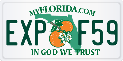 FL license plate EXPF59