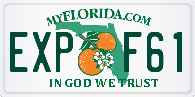 FL license plate EXPF61
