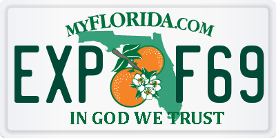 FL license plate EXPF69