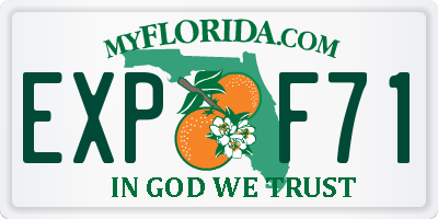 FL license plate EXPF71