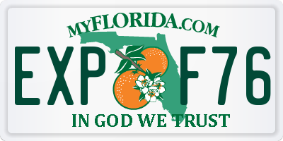 FL license plate EXPF76