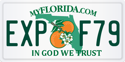 FL license plate EXPF79