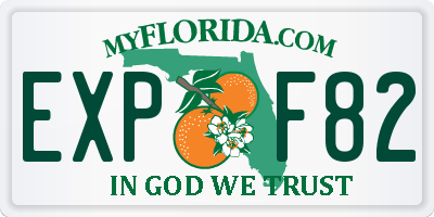 FL license plate EXPF82