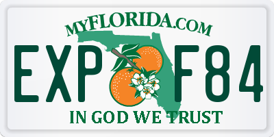 FL license plate EXPF84
