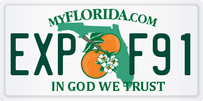 FL license plate EXPF91