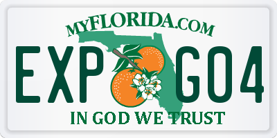 FL license plate EXPG04