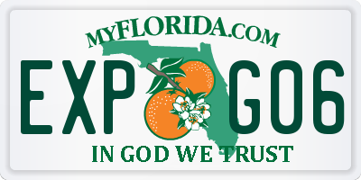 FL license plate EXPG06