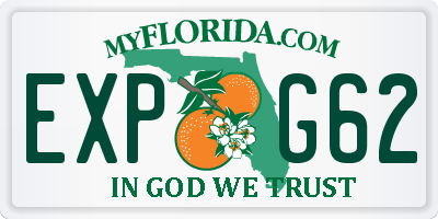 FL license plate EXPG62