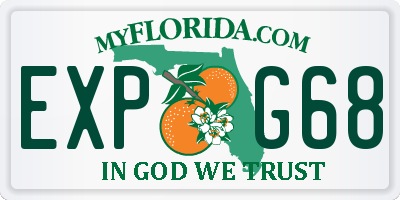 FL license plate EXPG68