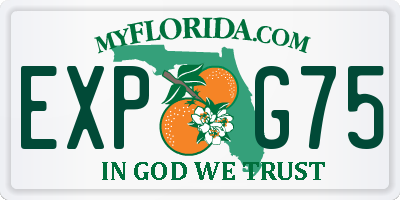 FL license plate EXPG75