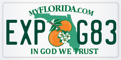 FL license plate EXPG83