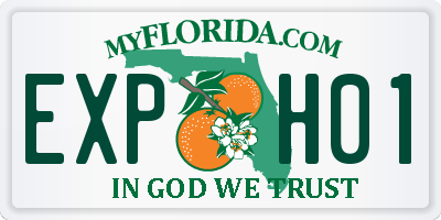 FL license plate EXPH01