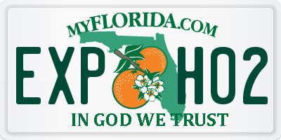 FL license plate EXPH02