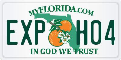 FL license plate EXPH04