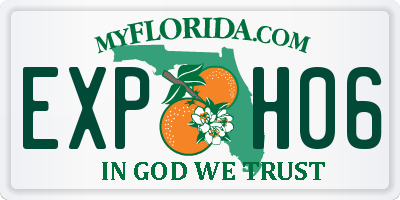 FL license plate EXPH06