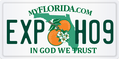 FL license plate EXPH09
