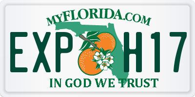 FL license plate EXPH17