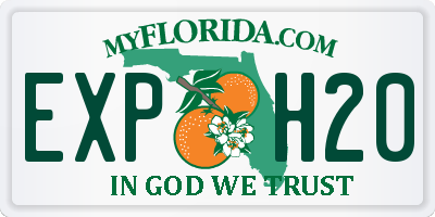 FL license plate EXPH20