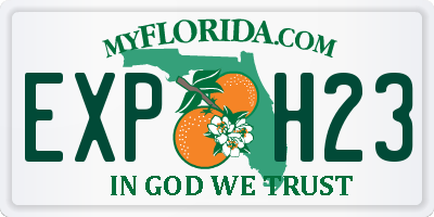 FL license plate EXPH23
