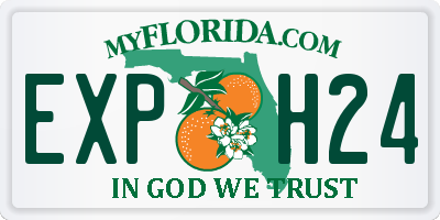 FL license plate EXPH24