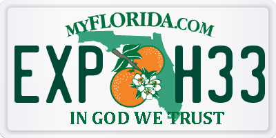 FL license plate EXPH33