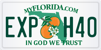 FL license plate EXPH40
