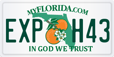 FL license plate EXPH43