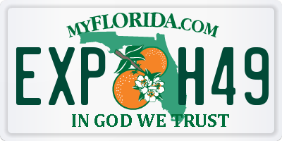 FL license plate EXPH49
