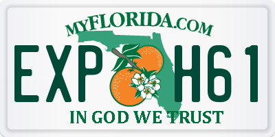 FL license plate EXPH61