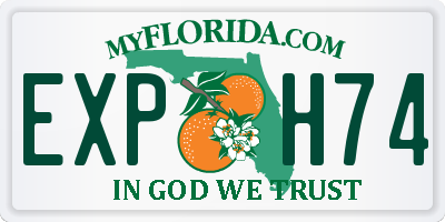 FL license plate EXPH74