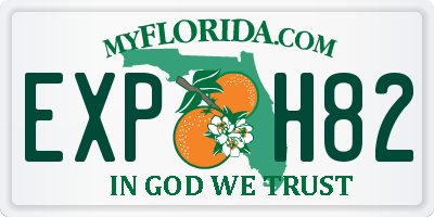 FL license plate EXPH82
