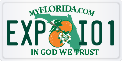 FL license plate EXPI01