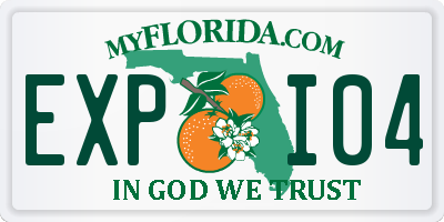 FL license plate EXPI04
