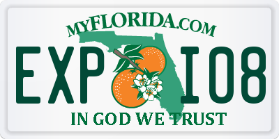 FL license plate EXPI08