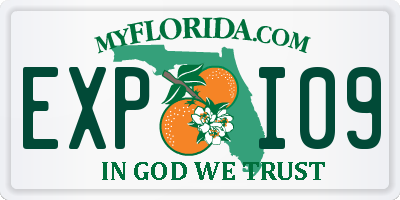 FL license plate EXPI09