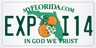 FL license plate EXPI14