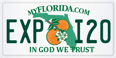 FL license plate EXPI20
